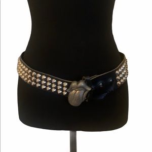 Vintage Rolling Stones Studded Leather Belt